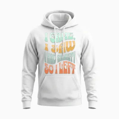 Funny Anxiety Unisex Hoodie - White