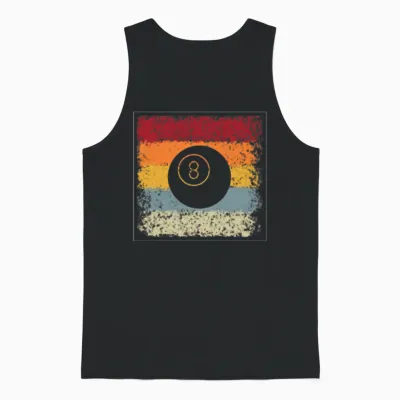 Billiards Retro Unisex Tank Top - Black