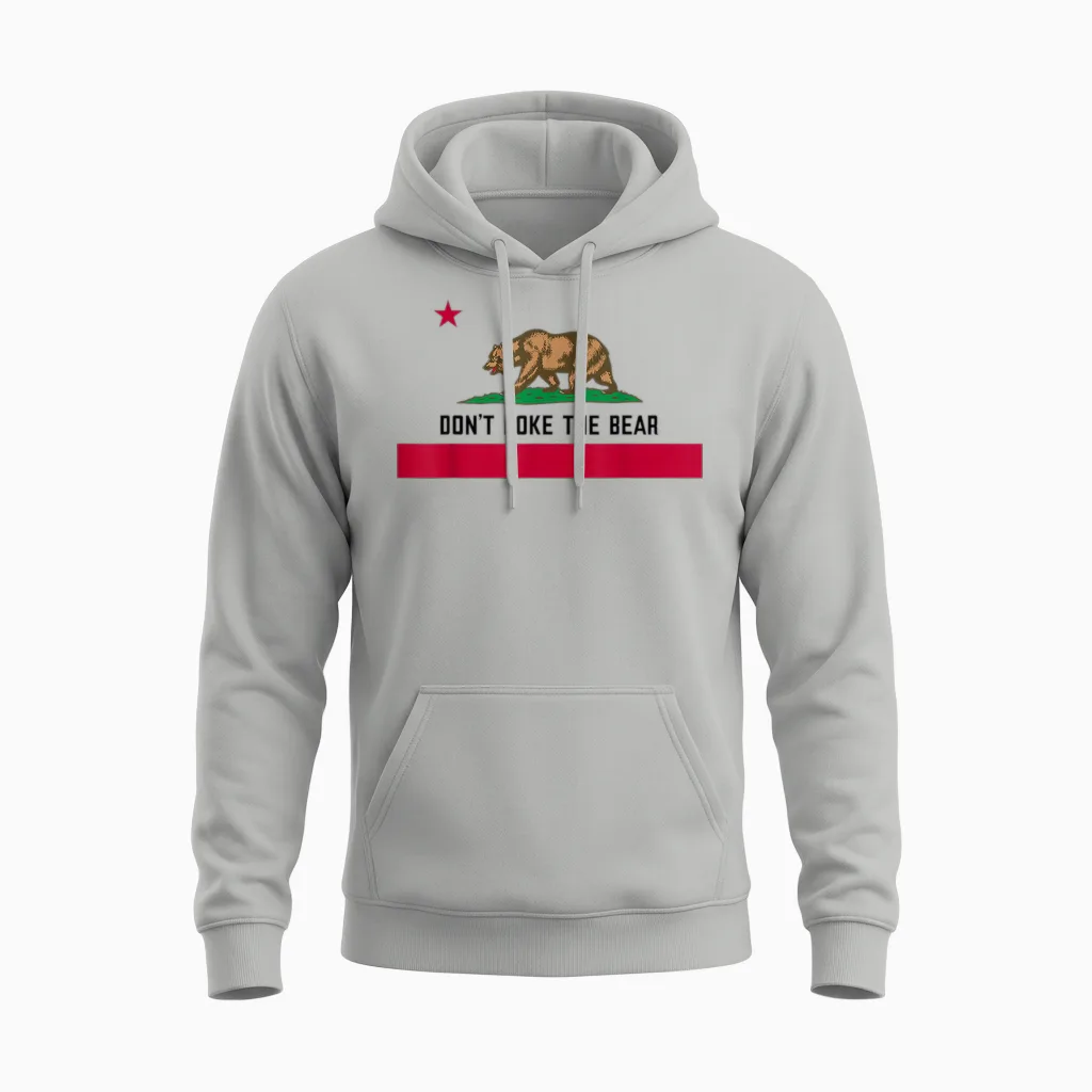 Donโt Poke the Bear California Republic Design Unisex Hoodie in Ash