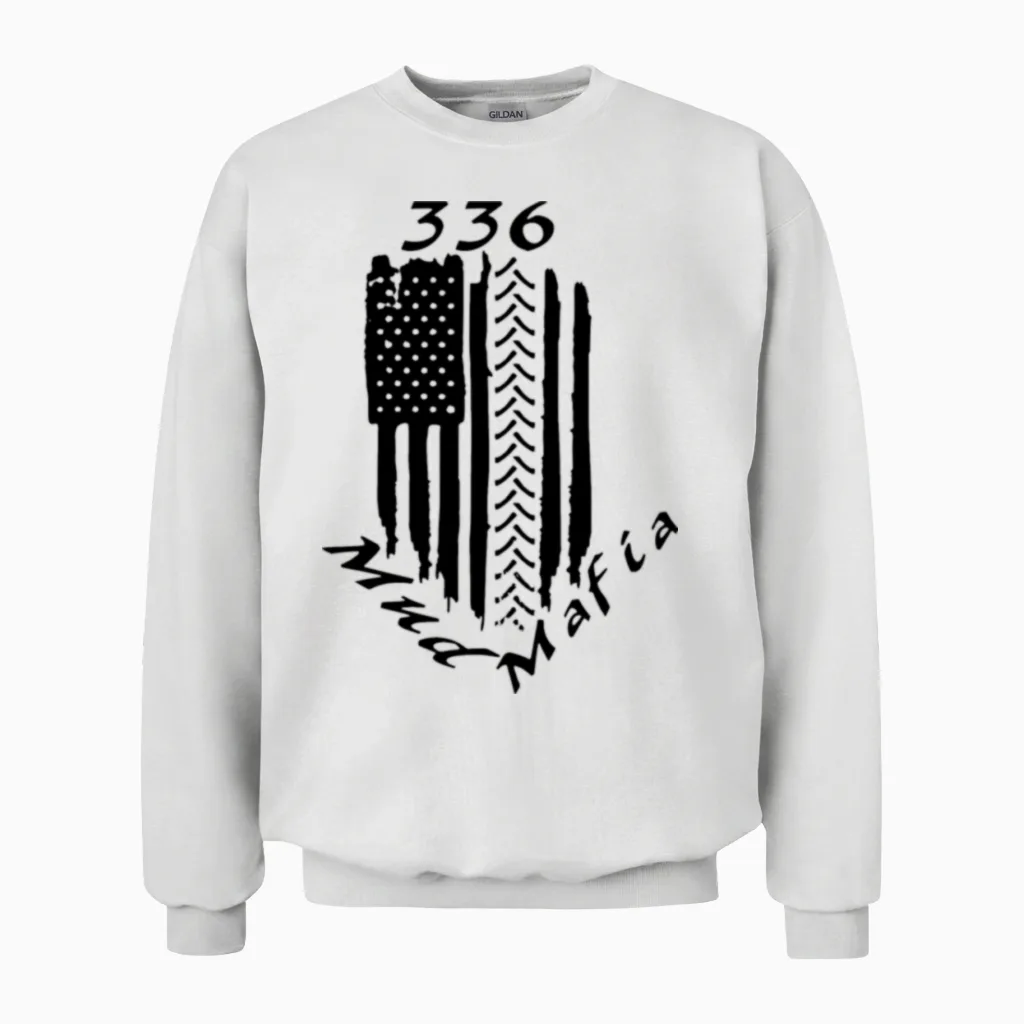 336 Mud Mafia Unisex Sweatshirt in White