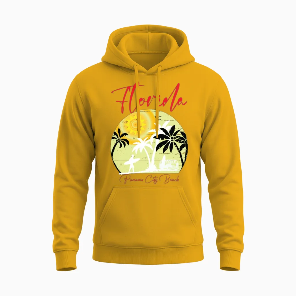 Florida Panama City Beach - Summer & Unisex Hoodie in Gold