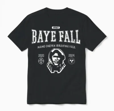 Name Cheikh Ibrahima Fall Baye Fall Mourid Senegal Bayefall T-Shirt, Black, S Unisex T-Shirt - Black