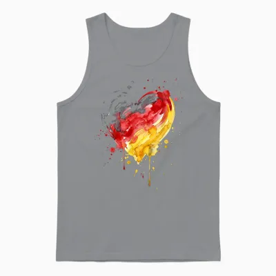 Deutschland Herz Mit Der Deutschen Flagge Germany Unisex Tank Top - Sport Grey