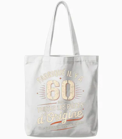 Humour 60 Years Birthday Gift Original 60 Years Man Tote Bags - White