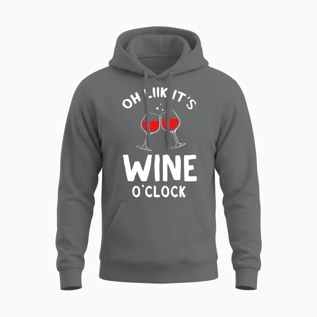 Wine Lovers Funny Women Funny Mom Wife Unisex Hoodie in Graphite Heather