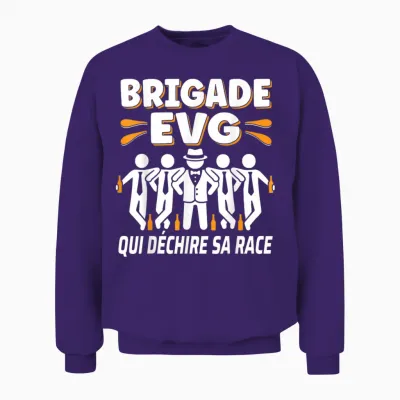 Brigade Evg Bachelor Party Groom Funny Funny Unisex Sweatshirt - Purple