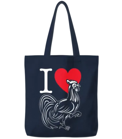 I Love Cock Comedy Funny Hen Do Joke Mens Ladies T Tote Bags - Navy