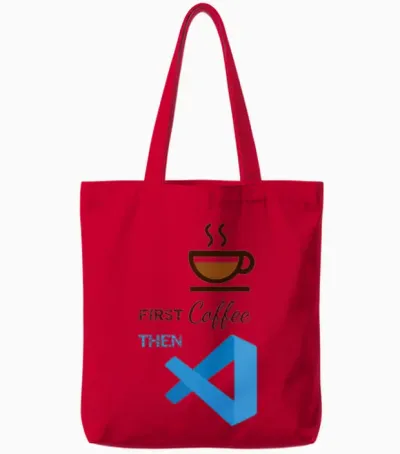Funny Geek Programmer Tote Bags - Red