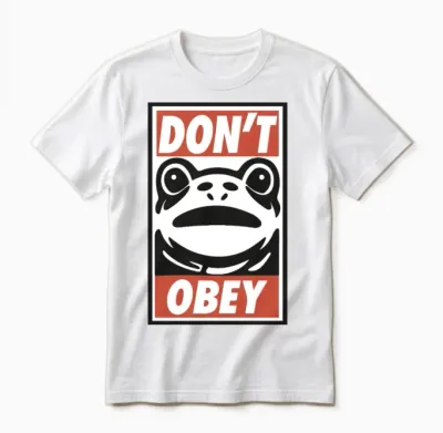 Don’t Obey Frog Shirt – Symbol of Freedom Unisex T-Shirt - White