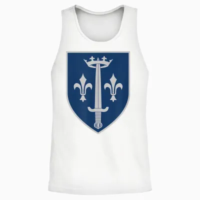 Saint Joan of Arc Family Crest Unisex Tank Top - White