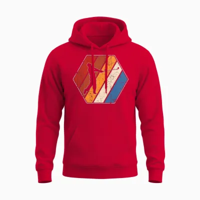 Golf Retro Unisex Hoodie - Red