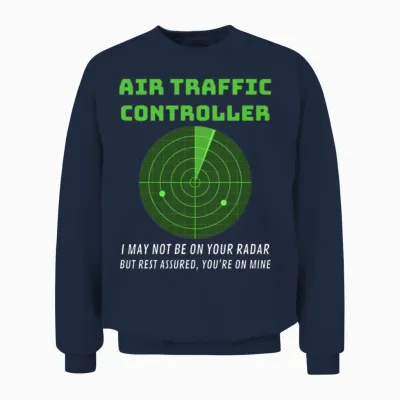 Air Traffic Controller Control Tower Atc Job Gift Unisex Sweatshirt - Navy