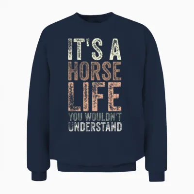 Horses Live Unisex Sweatshirt - Navy