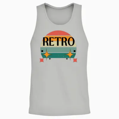 Retro Colorful Sunset Unisex Tank Top - Ash