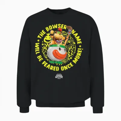 The Super Mario Galaxy Movie Bowser Jr. Feared Unisex Sweatshirt - Black