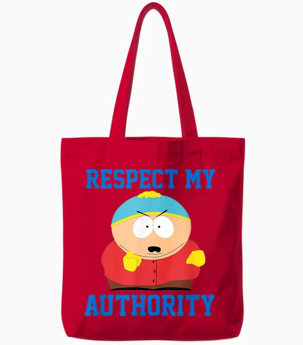 South Park Respect My Authority Eric Tote Bags in Red