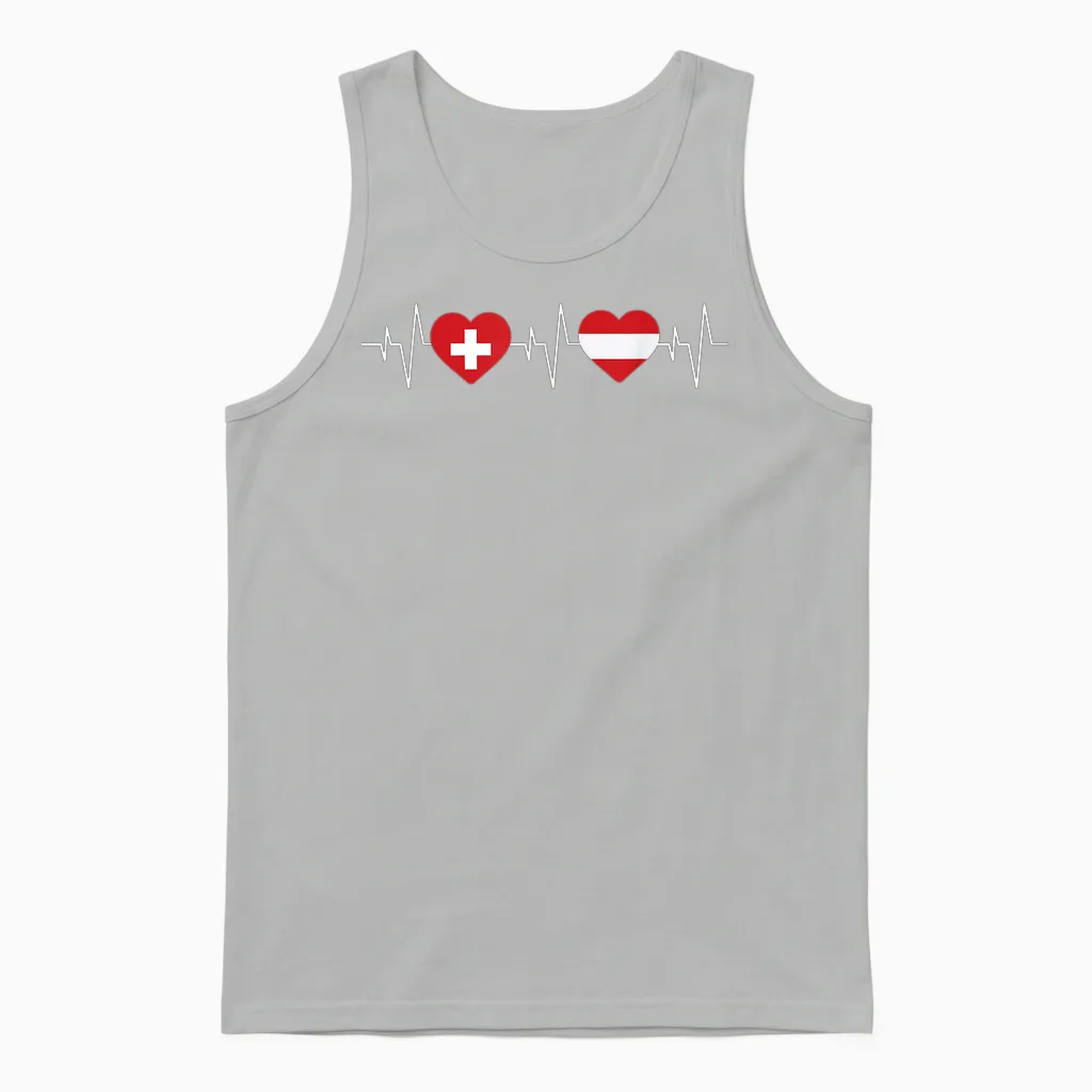 österreich Flagge Schweiz Flagge österreich Schweiz Unisex Tank Top in Ash