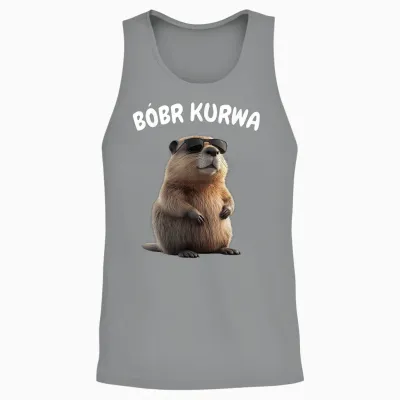 Polnischer Biber Spruch "bober Kurwa" Ja Pierdole Bobr Unisex Tank Top - Sport Grey