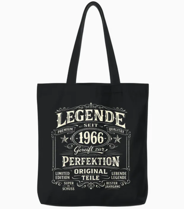 60. Geburtstag Mann Frau 60 Jahre Deko 1966 Geschenk Lustig Tote Bags in Black