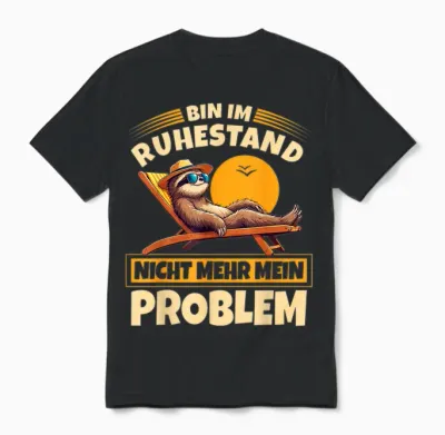 Rente 2026 Nicht Mehr Mein Problem Ruhestand Rentner Unisex T-Shirt - Black