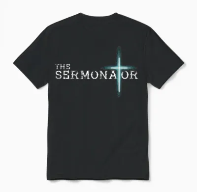 The Sermonator Pastor Appreciation Christian Cross Unisex T-Shirt - Black