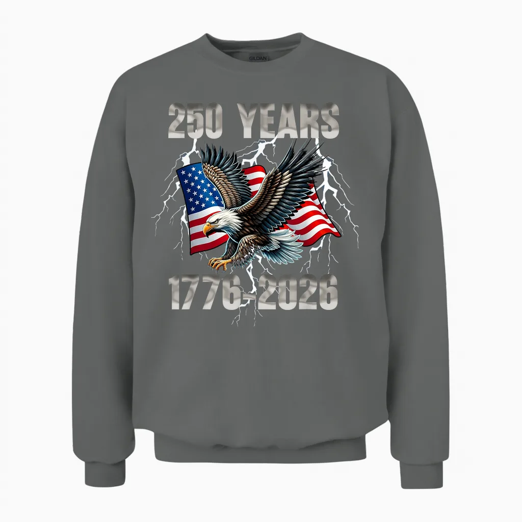 250 Jahre Geburtstag 4. Juli Amerika Usa 250. Jahrestag Unisex Sweatshirt in Graphite Heather