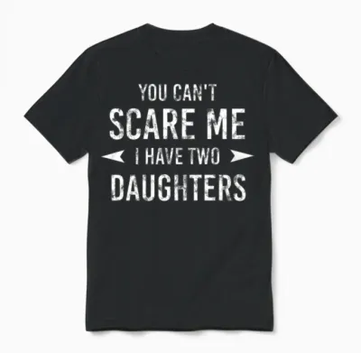 Father Two Daughters Unisex T-Shirt - Black