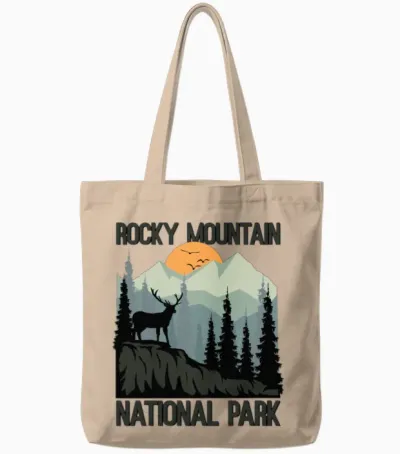 Rocky Mountain National Park Mountains Wilderness Tote Bags - Natural