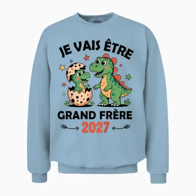 Enfant Je Vais Etre Grand Frère 2027 Futur Grand Frere Unisex Sweatshirt - Light Blue