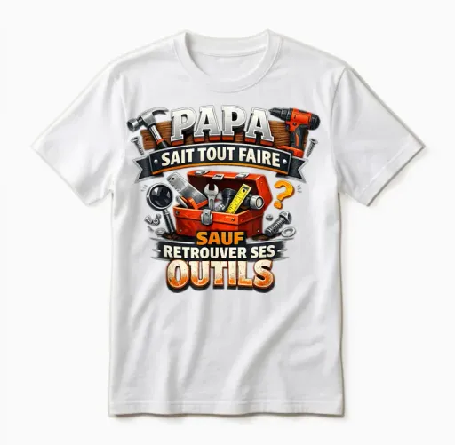 Gift Dad Handyman Diy Tools Father's Day Christmas Unisex T-Shirt - White