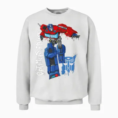 Transformers Optimus Prime Unisex Sweatshirt - White