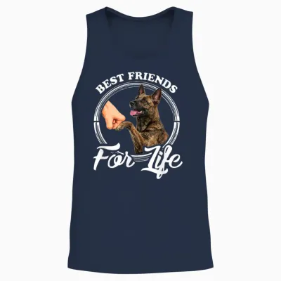 Motif Chien De Berger Hollandais Amusant Best Friends Unisex Tank Top - Navy