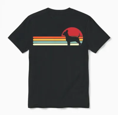 Dog Retro Sunset Chihuahua Unisex T-Shirt - Black