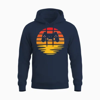 Gaming Retro Unisex Hoodie - Navy