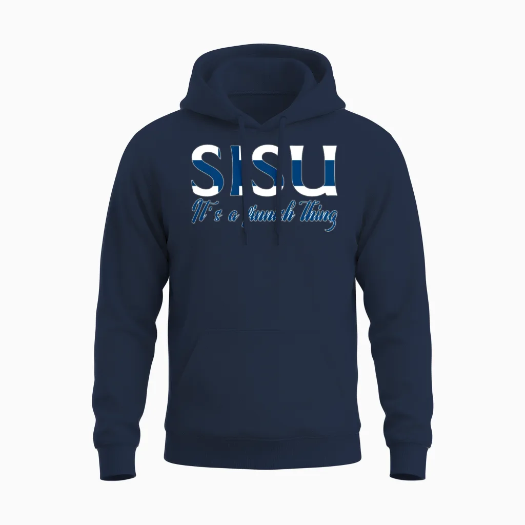 Finland Sisu Unisex Hoodie in Navy