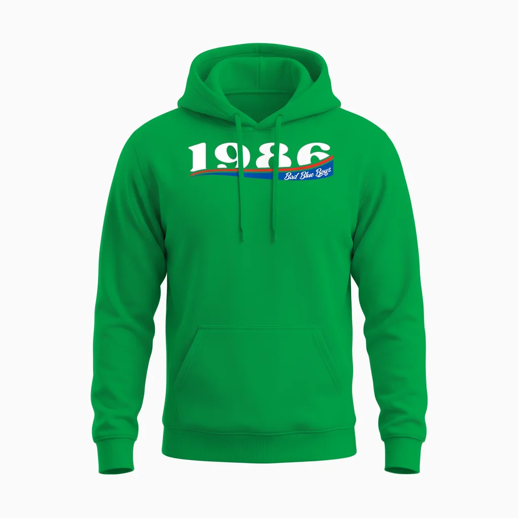 Bad Blue Boys 1986 Zagreb Ultra Kroatien Hrvatska Flagge Unisex Hoodie in Irish Green