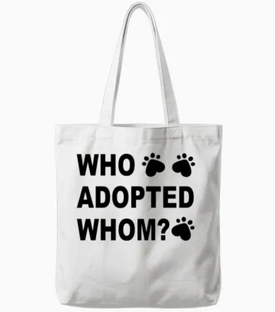 Adopt a Dog Tote Bags - White