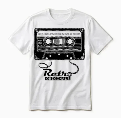 Casette Retro Unisex T-Shirt - White