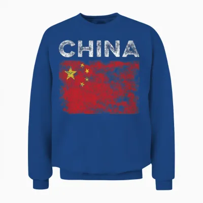 China Flag Distressed - Chinese Unisex Sweatshirt - Royal