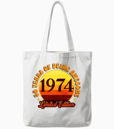 1974 Sunset Tote Bags - White