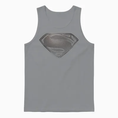 Superman Man of Steel Desaturated T-Shirt, Black Unisex Tank Top - Sport Grey