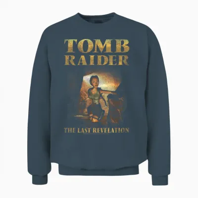 Tomb Raider the Last Revelation Cave Scene Retro Video Game Unisex Sweatshirt - Dark Heather