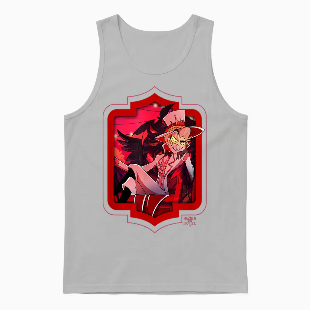 Hazbin Hotel - Lucifer Unisex Tank Top in Ash