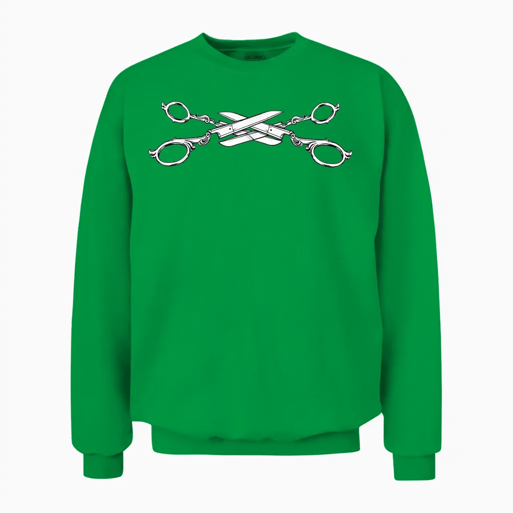 Scissors Lesbian Pride Month Lgbtq Feministische Menschenrechte Unisex Sweatshirt in Irish Green
