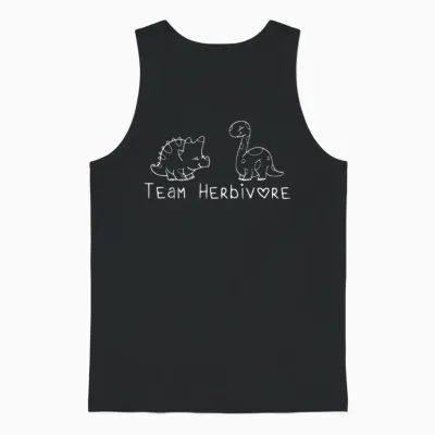 Team Herbivore Funny Unisex Tank Top - Black