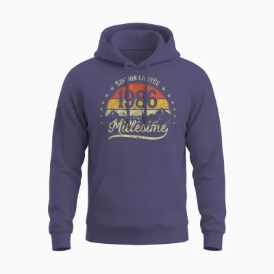 Vintage 1986 Vintage Gift Man 40 Years Birthday Unisex Hoodie - Heather Sport Dark Navy
