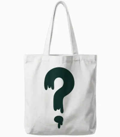 Disney Gravity Falls Soos Mystery Shack Question Mark Logo Tote Bags - White