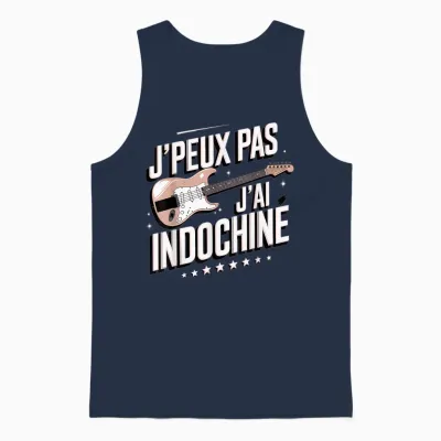 Je Peux Pas J'ai Indochine Gift Amateurs Indochine T-Shirt, Black, S Unisex Tank Top - Navy