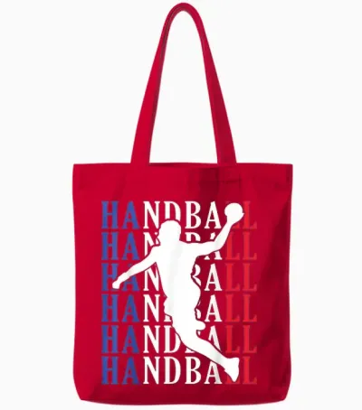Handball Player Handball France Child Boy Funny Tote Bags - Red