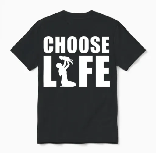 Choose Life Unisex T-Shirt in Black